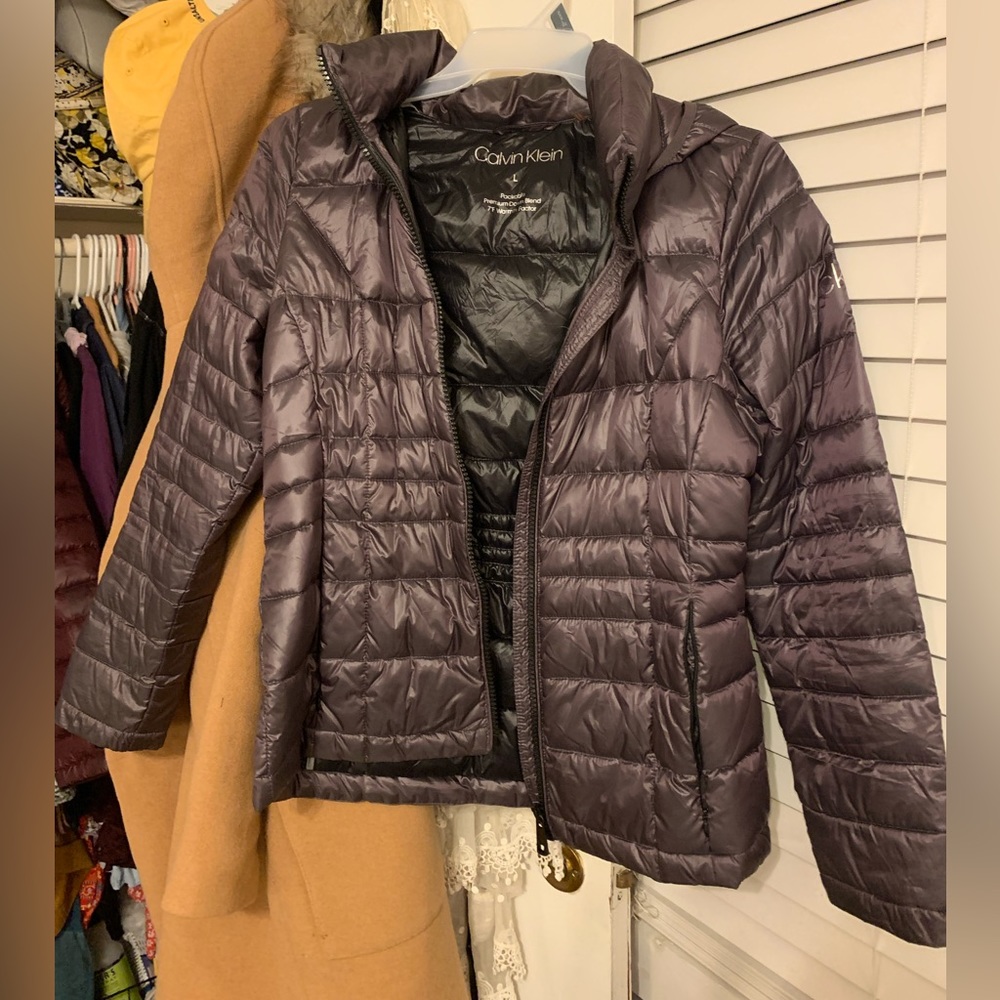 Calvin Klein Puffer Jacket Size Large. Purple. Excellent condition.